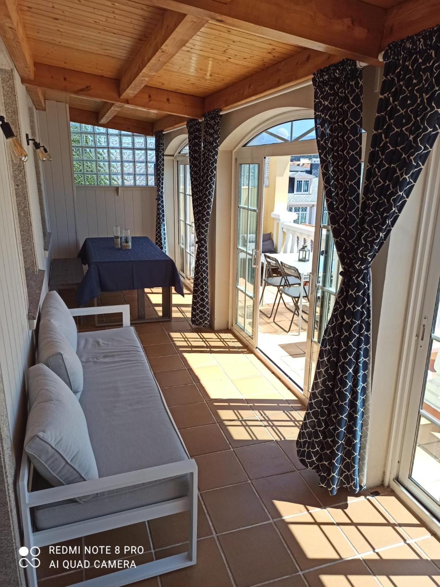 Villa Casa da Costa - Piso con galería y terraza con vistas al mar Cedeira Exterior foto